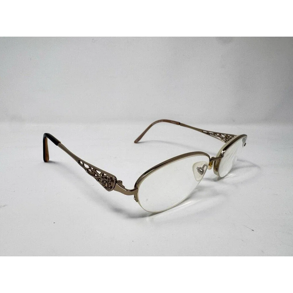 Tura MOD R104 Eyeglass Frames Only 53-18-135 Bronze Brown Semi Rimless